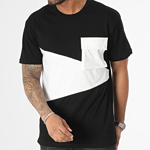 Tee Shirt Poche Noir Blanc