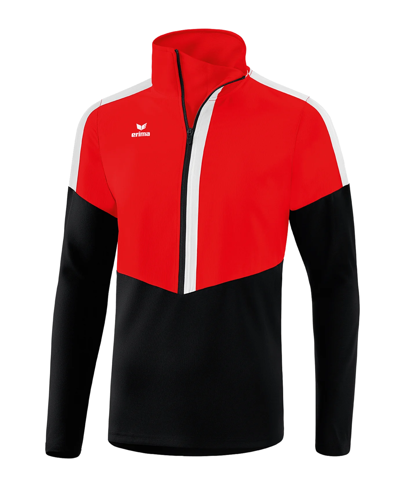Erima Squad HalfZip Sweatshirt Kids Rot Schwarz