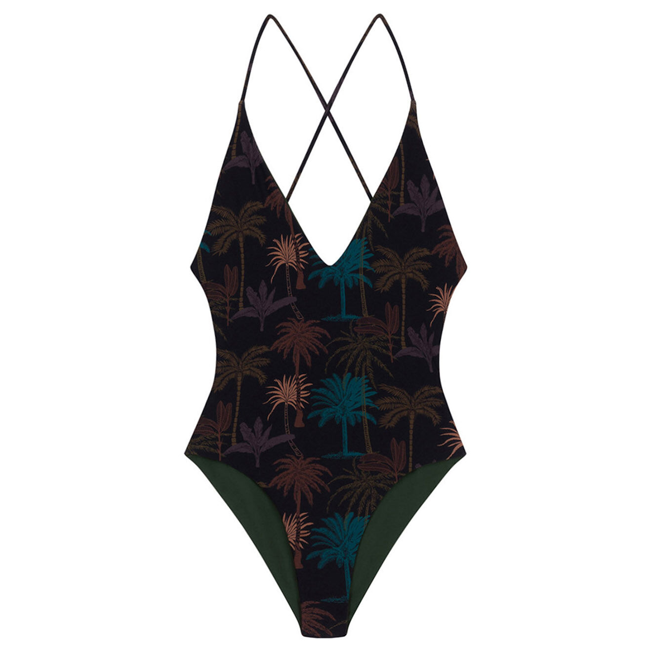 Wild Maillot de bain 1 pièce Anastasia noir/vert