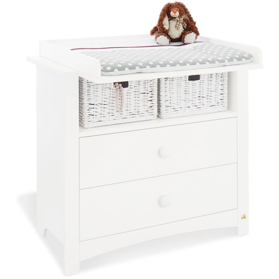 Pinolino Kinderzimmer Florentina 2 türig,breite Kommode, Bett 60 x 120 cm