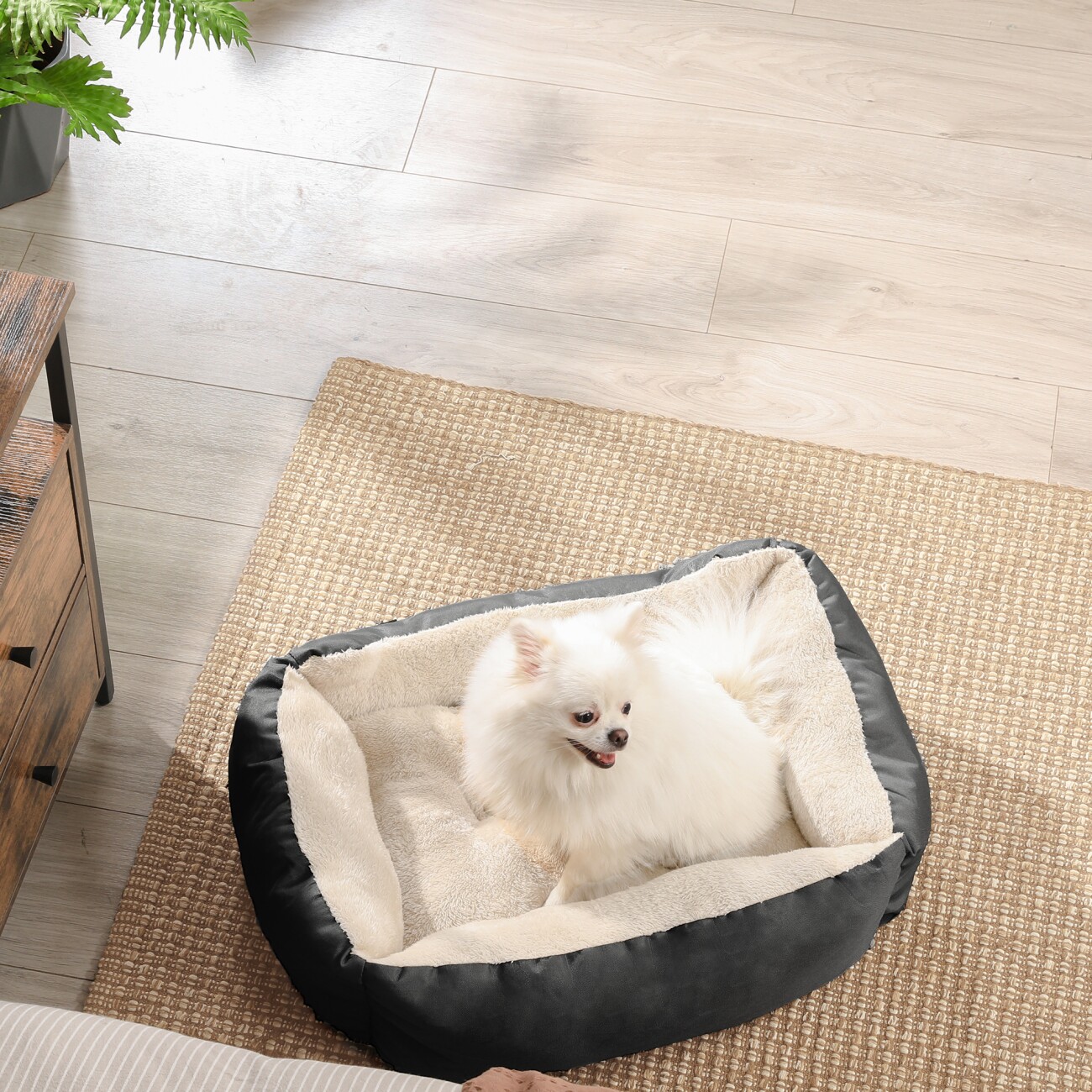 FEANDREA L-XL Hundebett, mit Wendekissen