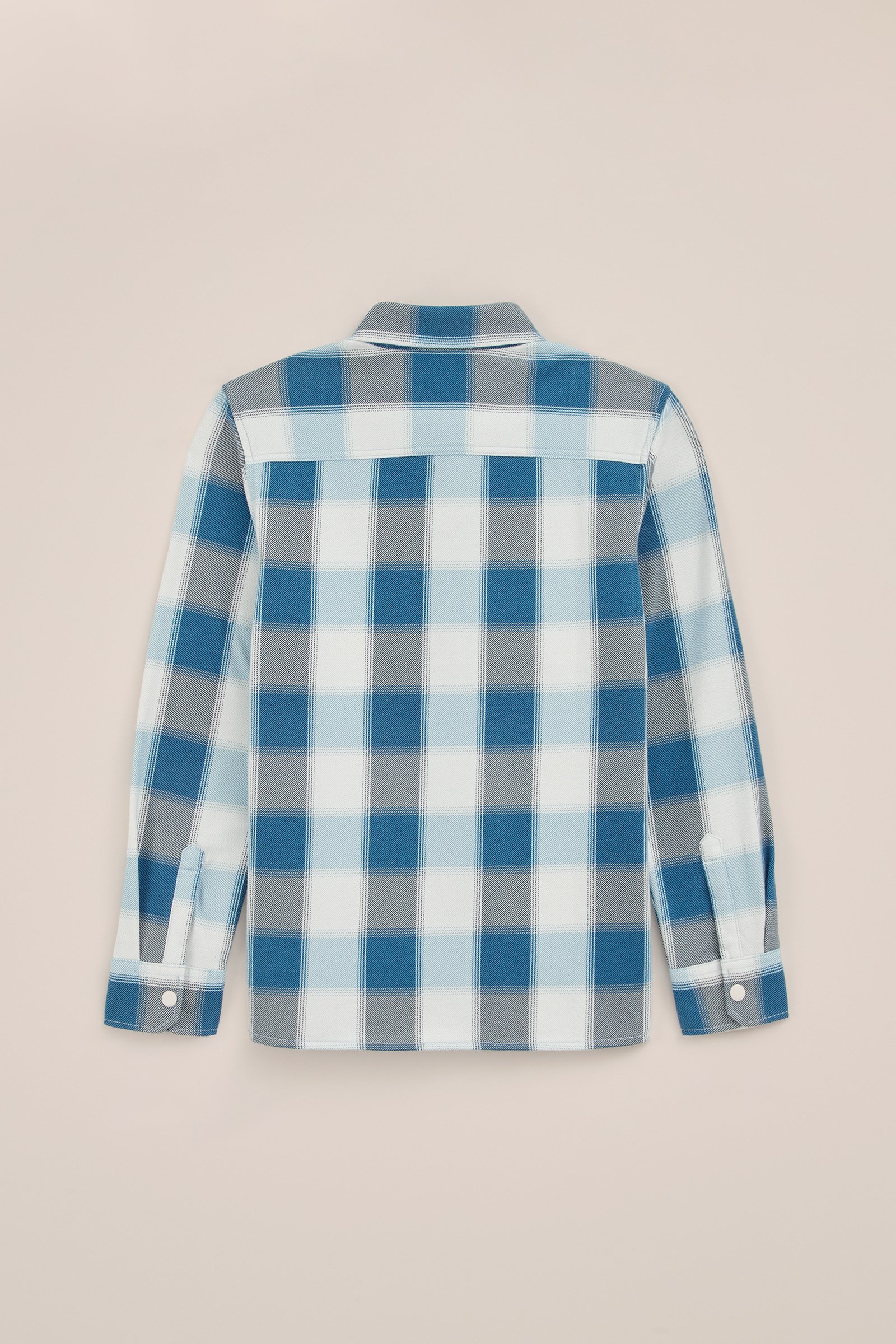 Jongens geprint katoenen overhemd met stretch Blue Ridge Blauw