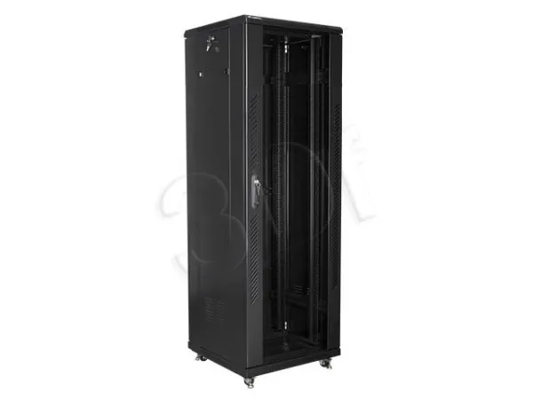 Lanberg - Rack kabinet - gulvstående - sort, RAL 9004 - 37U - 19