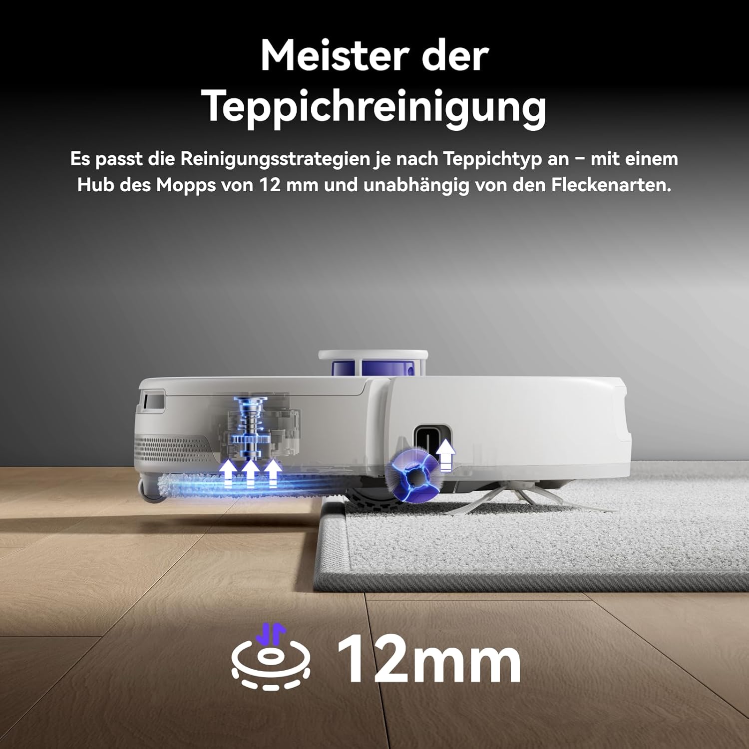NARWAL Freo Z10 Ultra Saugroboter mit Wischfunktion, 18.000Pa Saugleistung, Dynamische Moppausdehnung, Tangle-Free System, Intelligente Nass-Trocken-Reinigung, All-in-One-Basisstation