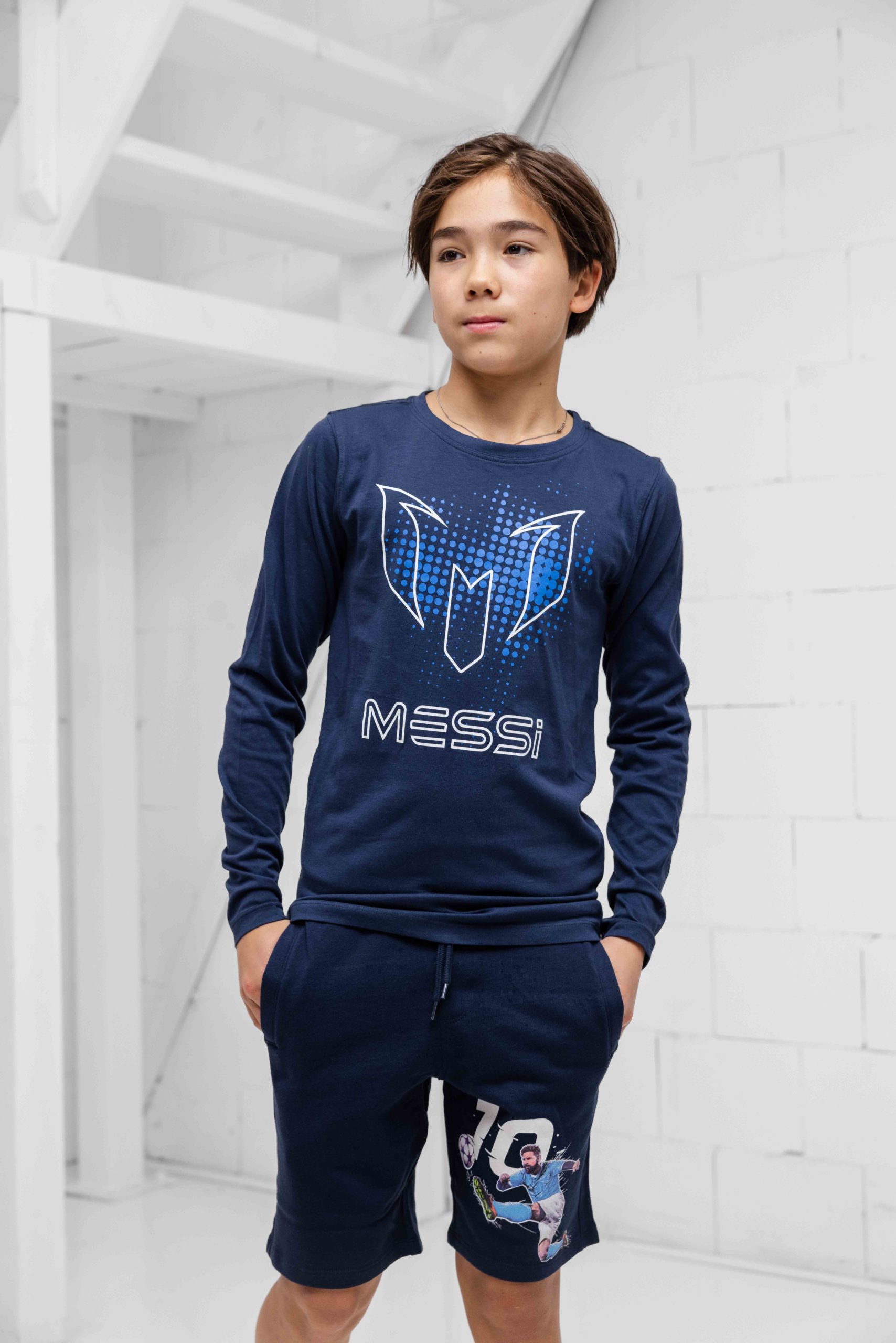 Vingino X Messi Logo T-Shirt Kids Donkerblauw
