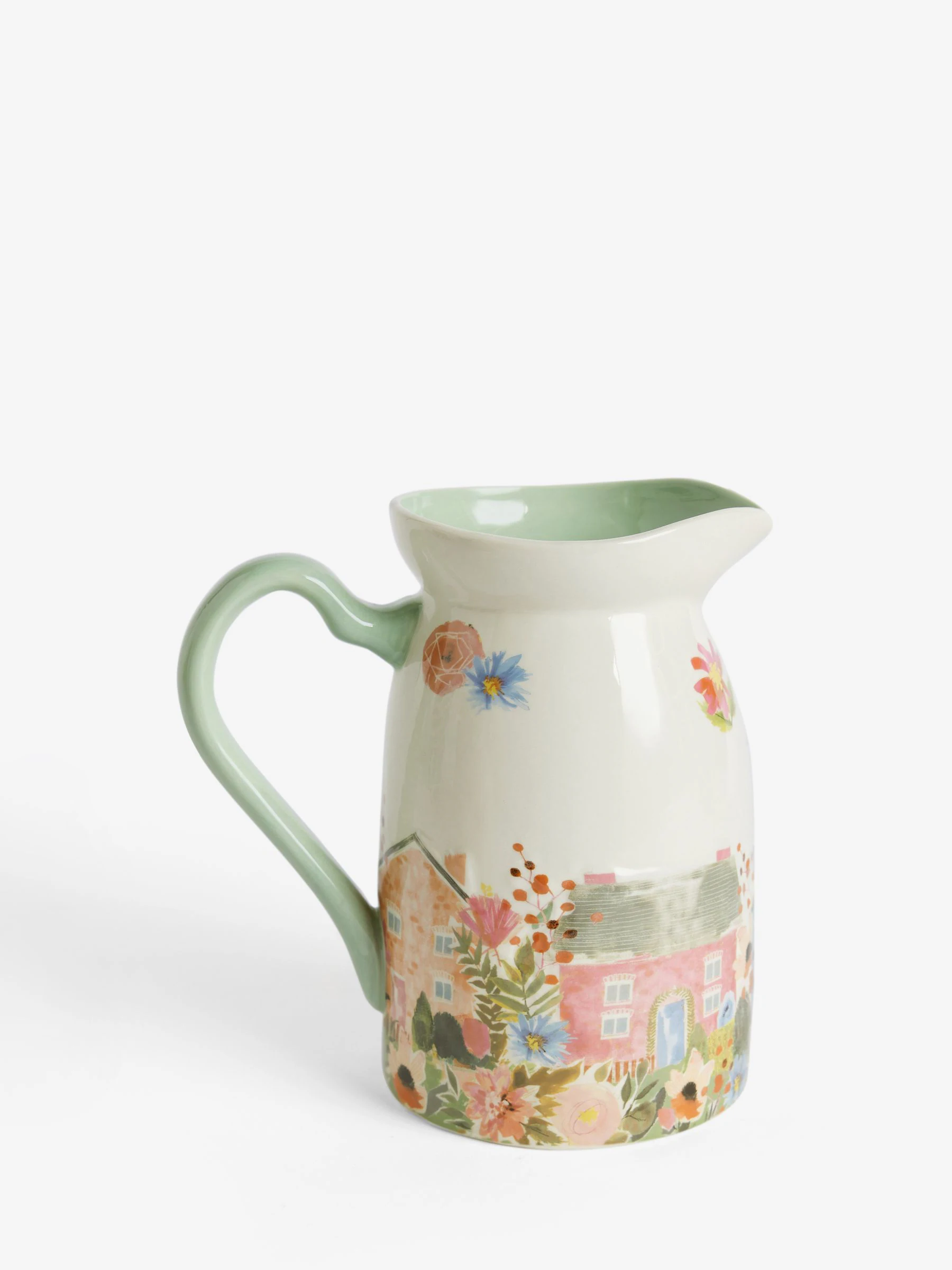 House Scene Jug Vase