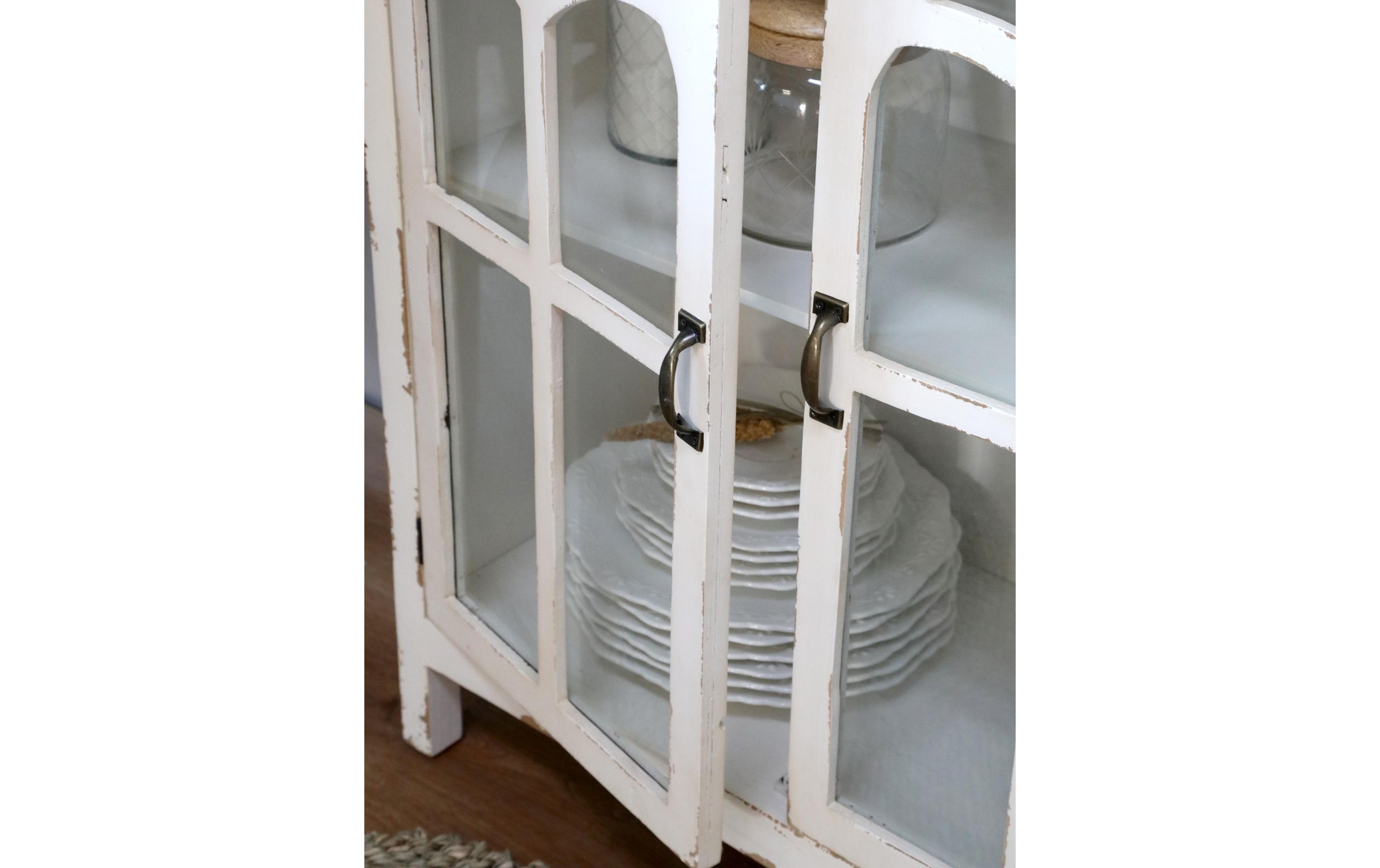 Kommode 32 cm x 92 cm, Crème<br>Vitrinenschrank