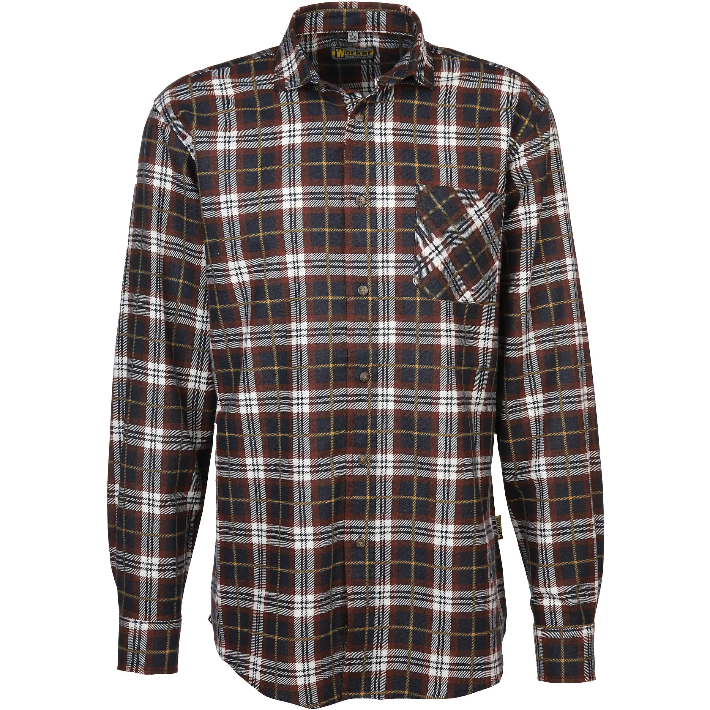 Herren Flanell-Arbeitshemd