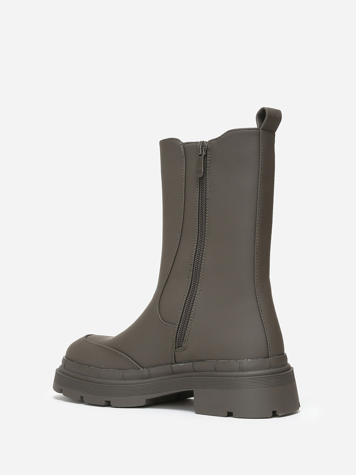 Bottines crantées style chelsea mates- Vert