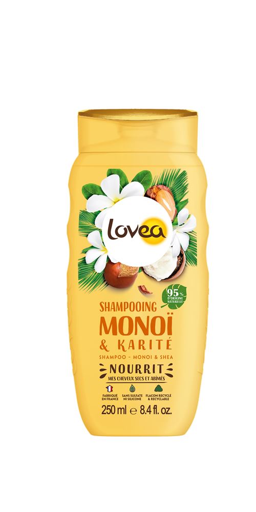 Lovea Shampoo<br>250 ml, Karitebutter Monoi