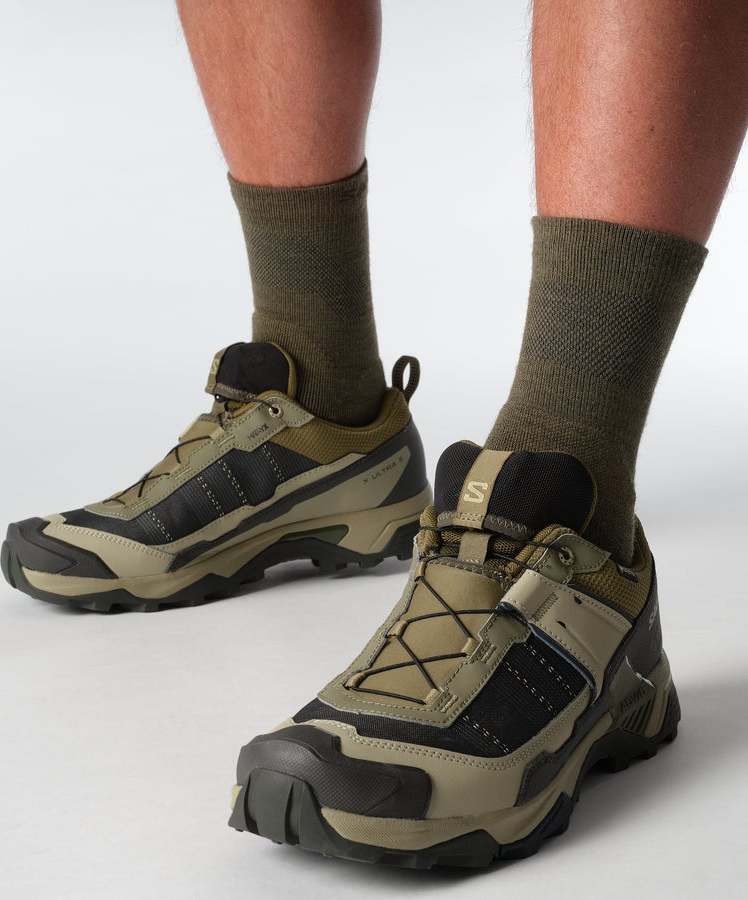 Salomon Men's X Ultra 5 GORE-TEX Martini Olive/gray Green/blue Night