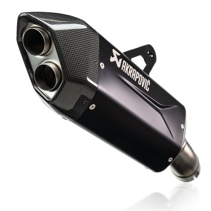 Silencieux Akrapovic Titane noir embout carbone - Gris / Noir
