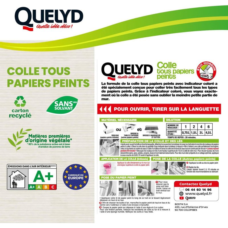 Quelyd colle tous papiers peints 300g