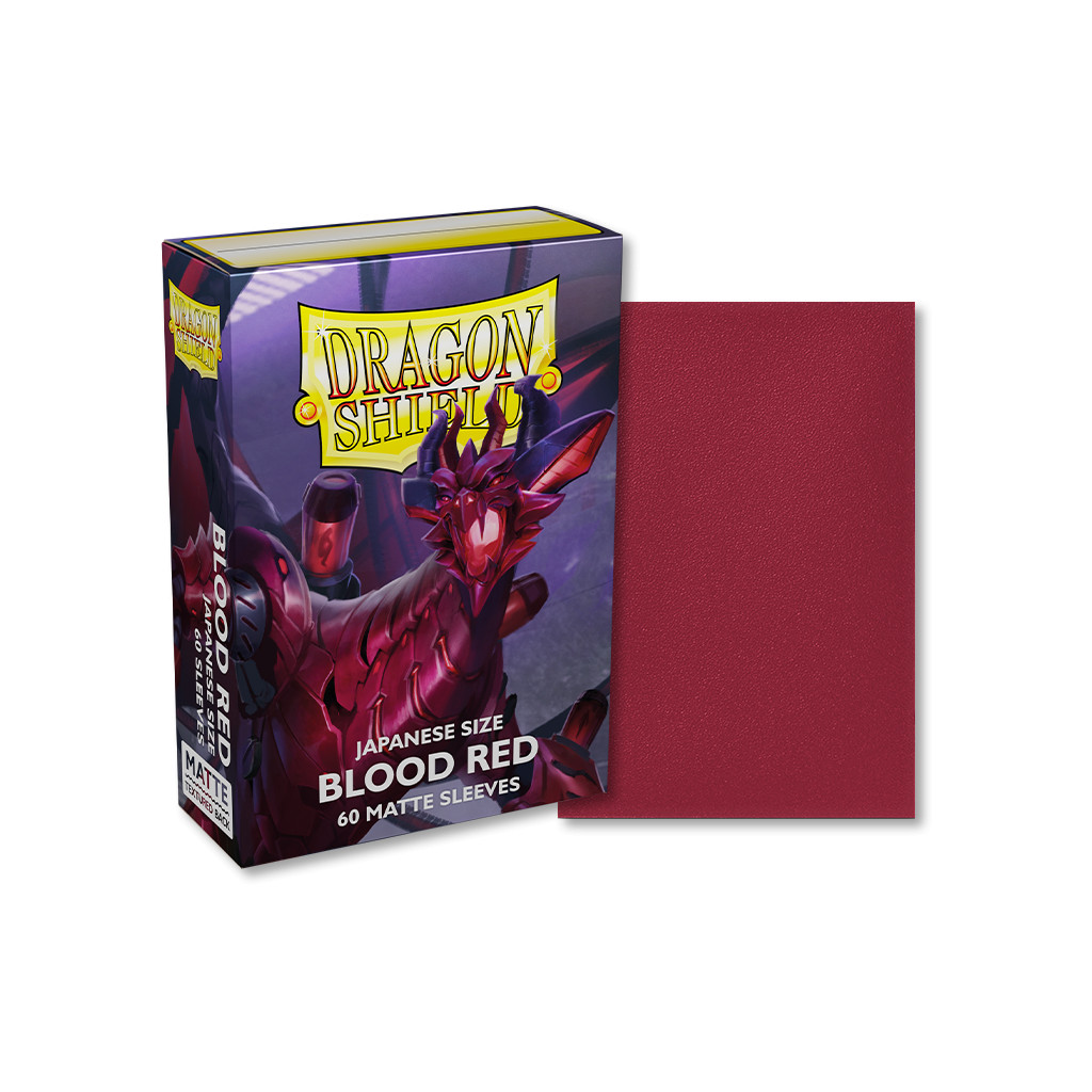 Dragon Shield - 60 Japanese Sleeves Matte - Blood Red
