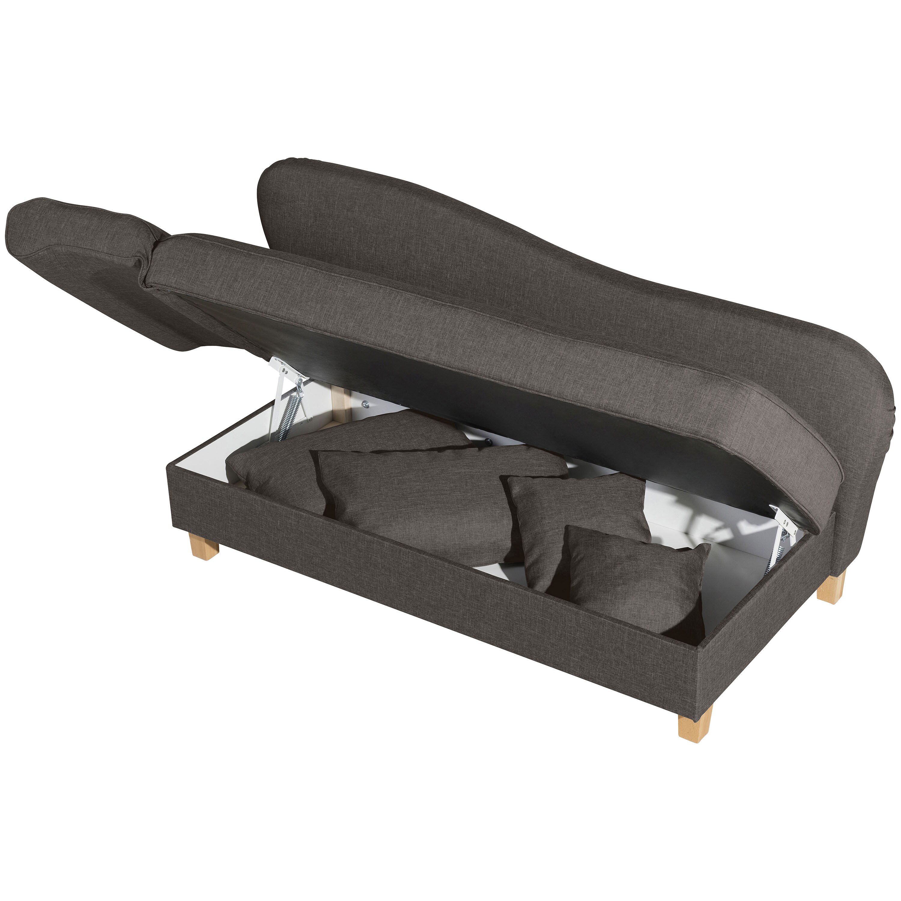 Max Winzer Selma Recamiere mit Armteil links klappbar braun