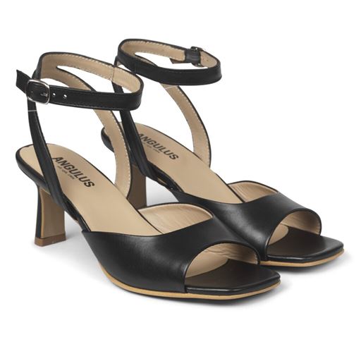 Angulus 5706-101 Højhælede Sandaler, Sort, 40