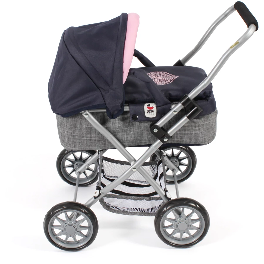 BAYER CHIC 2000 Mini-Kuschelwagen SMARTY Melange grau-navy