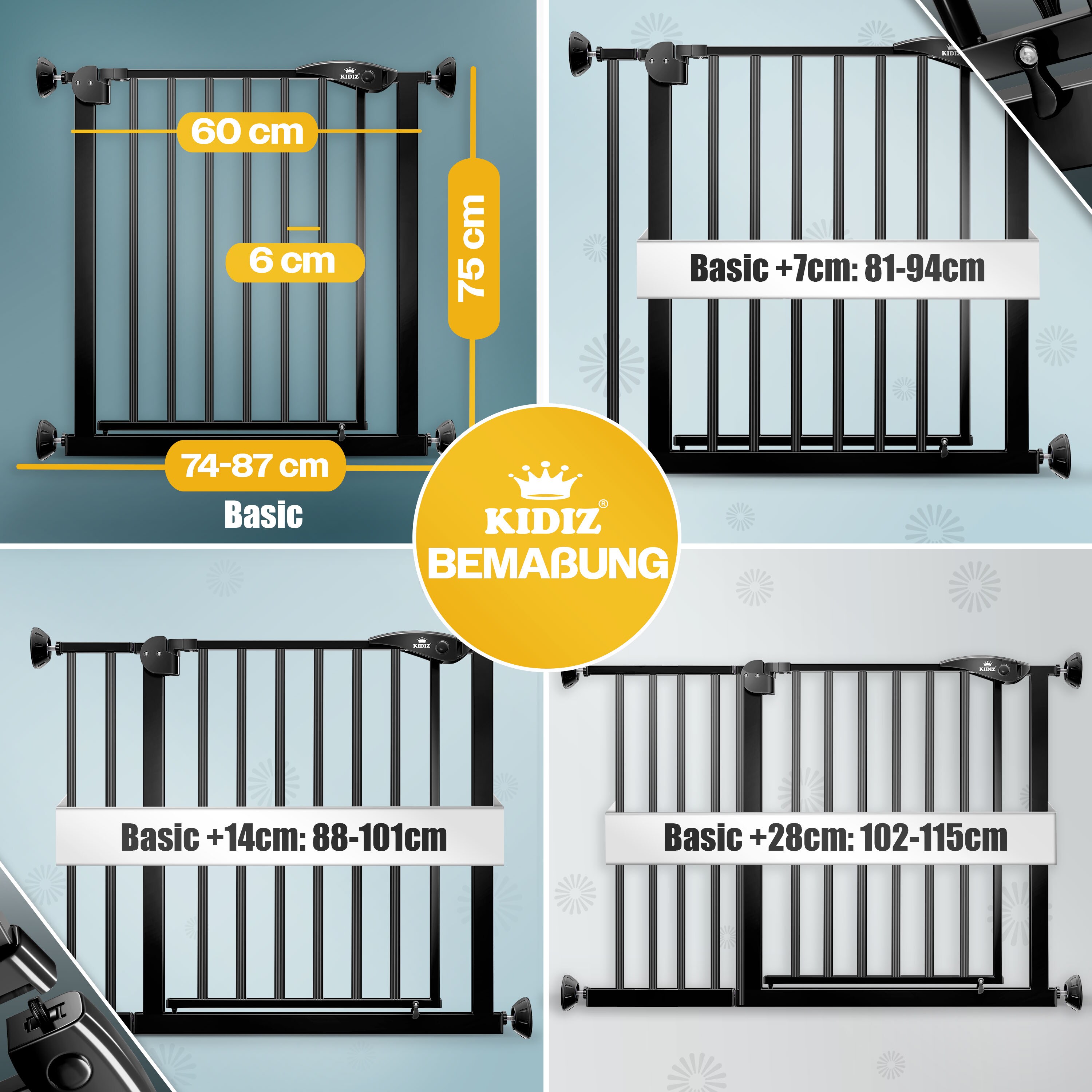 Kidiz® Türschutzgitter ? Absperrgitter ? Treppengitter ? Kindergitter | Gitter Haustier |