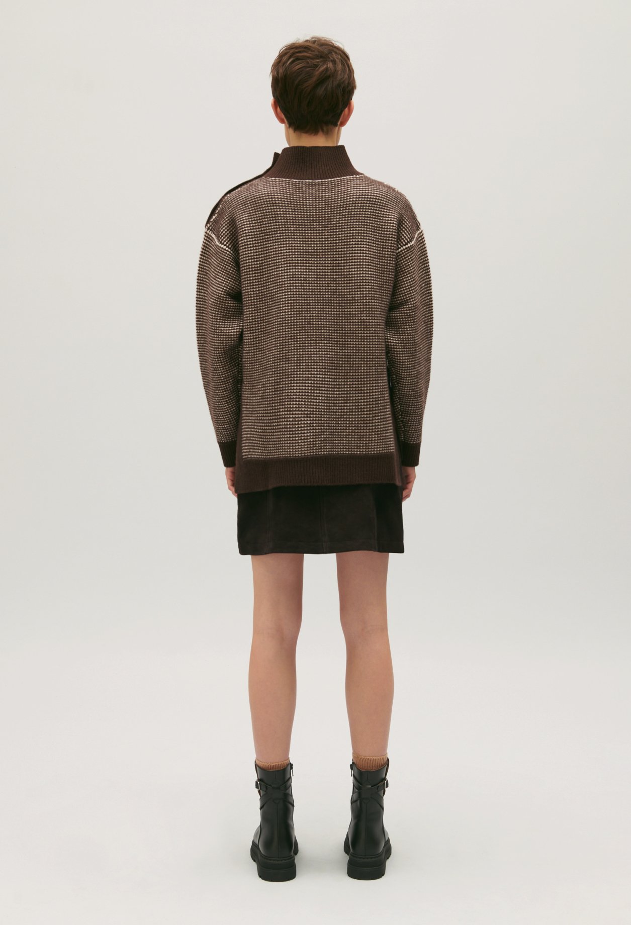 Pull maille bicolore