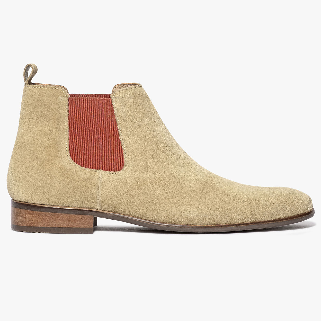 Bocage Chelsea boots en Velours de Cuir Olympio beiges