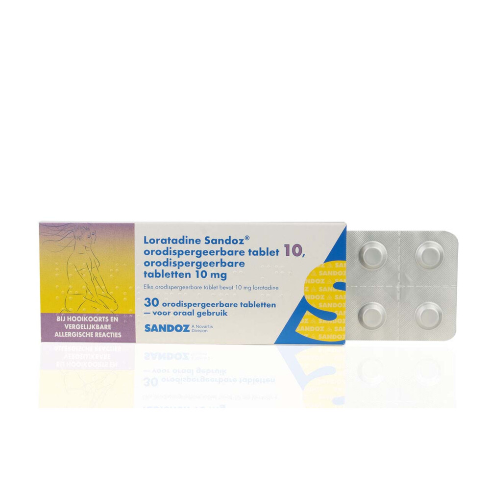 Sandoz Loratadine 10mg Orotaat 30 tabletten