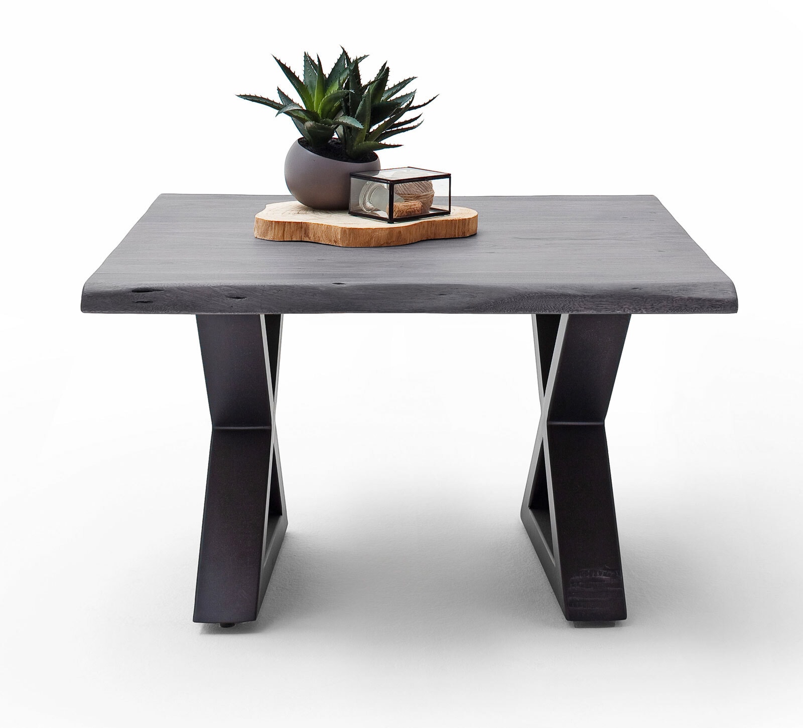 Couchtisch CARTAGENA X75 anthrazit /massiv grau