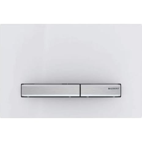GEBERIT SIGMA50 betjeningsplade dobbeltskyl alpin-hvid