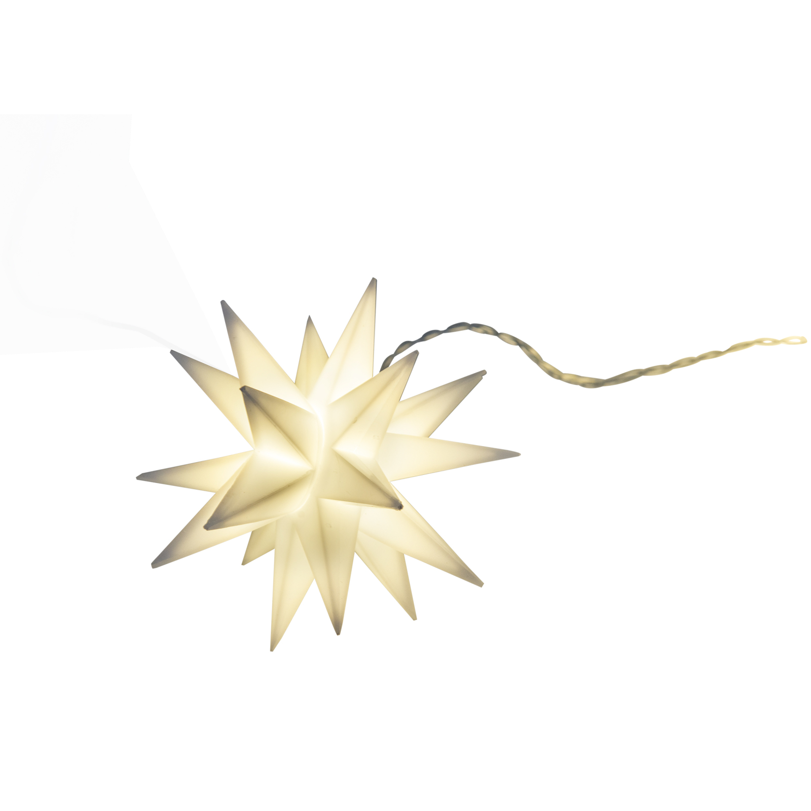 9er-LED-Weihnachtslichterkette - weiß - 3D-Sterne