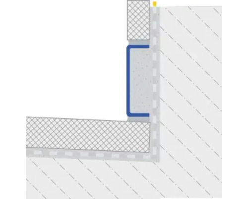 Wandaansluitprofiel voor Dural Shower-GK Connect afschotwiggen, lengte 150 cm, zichtbare breedte 20 mm