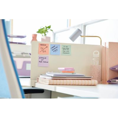 Post-it - 6 Blocs notes de 90 feuilles Super Sticky Post-it Soulful - couleurs assorties - 76 x 76 mm