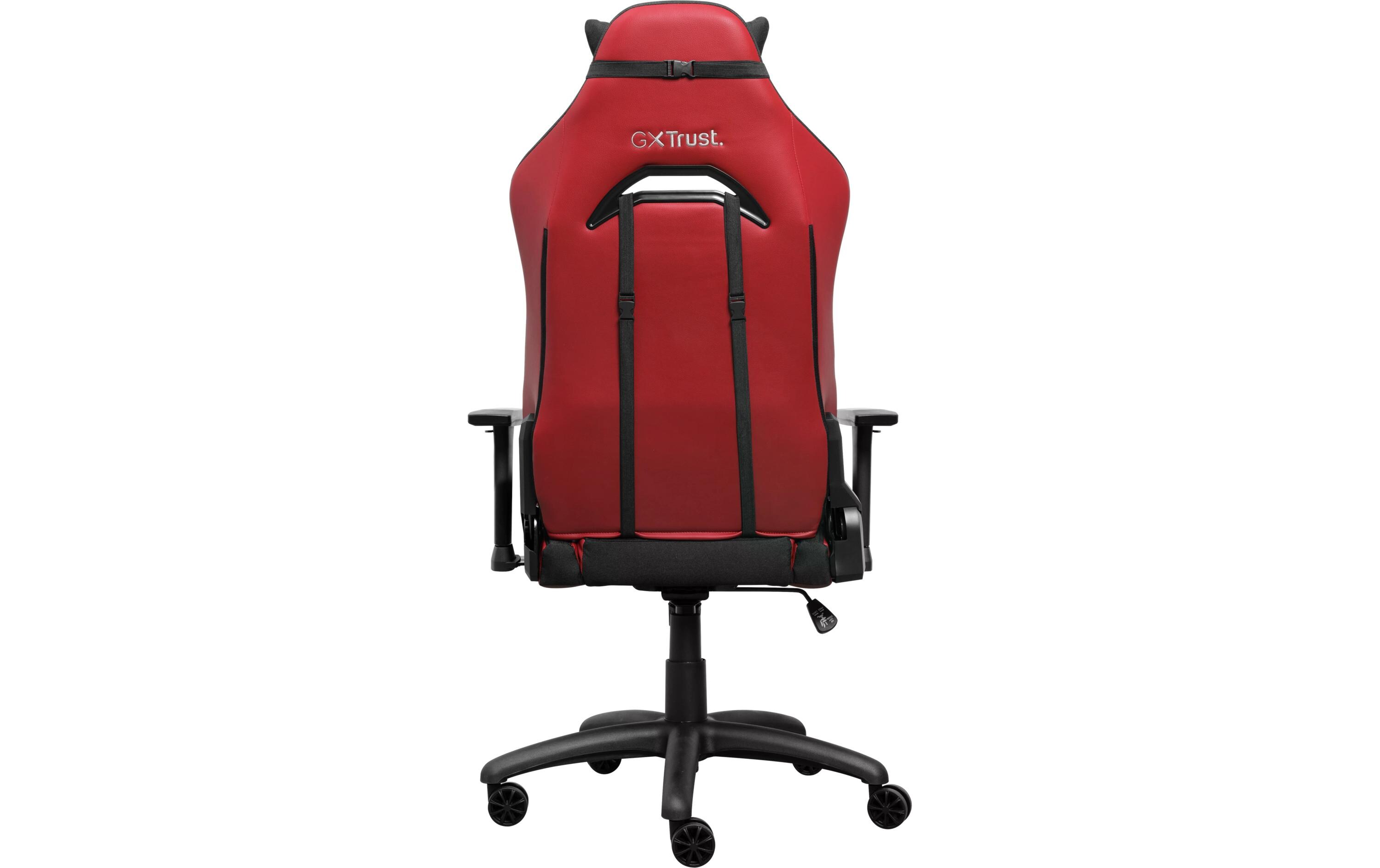 Gaming-Stuhl GXT 714 RUYA Rot/Schwarz<br>Komfortabler, vollständig einstellbarer Gaming-Stuhl, hergestellt aus recycelten Materialien