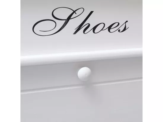 Armoire à chaussures Blanc 50 x 28x58 Bois de Paulownia