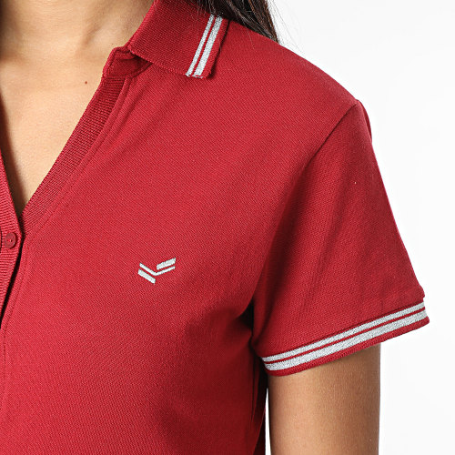 Polo Femme Manches Courtes Slim Fasic Bordeaux