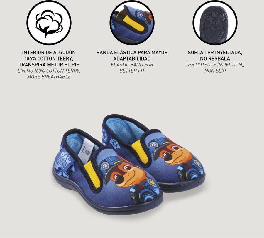 PAW Patrol Chase Sloffen Blauw
