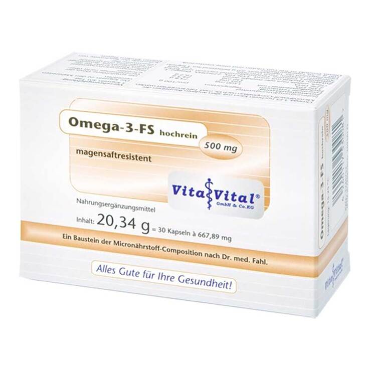 Omega 3 FS hochrein magensaftresistente Kapseln, 30 St