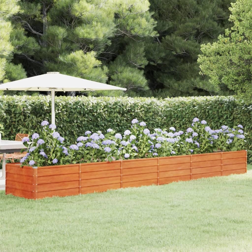 pflanzkübel groß außen 80 cm hoch,kübel groß,Hochbeet Rostig 480x80x45 cm CortenstahlGeeignet für Garten, Terrasse, Schlafzimmer, Wohnzimmer