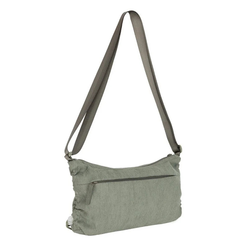 New Rebel Schoudertas Ribstof Sage Green
