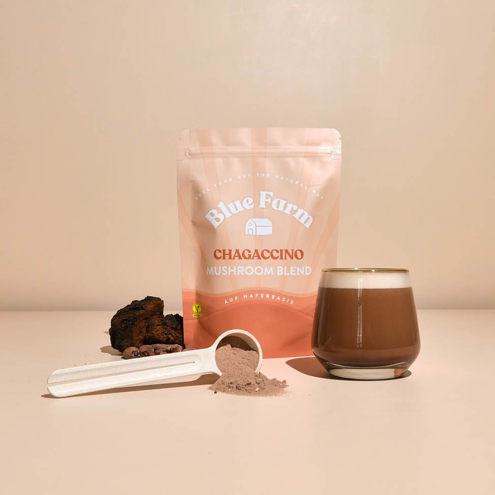 Blue Farm Chagaccino mit Vitalpilz Chaga und Fairtrade Kakao (bio)