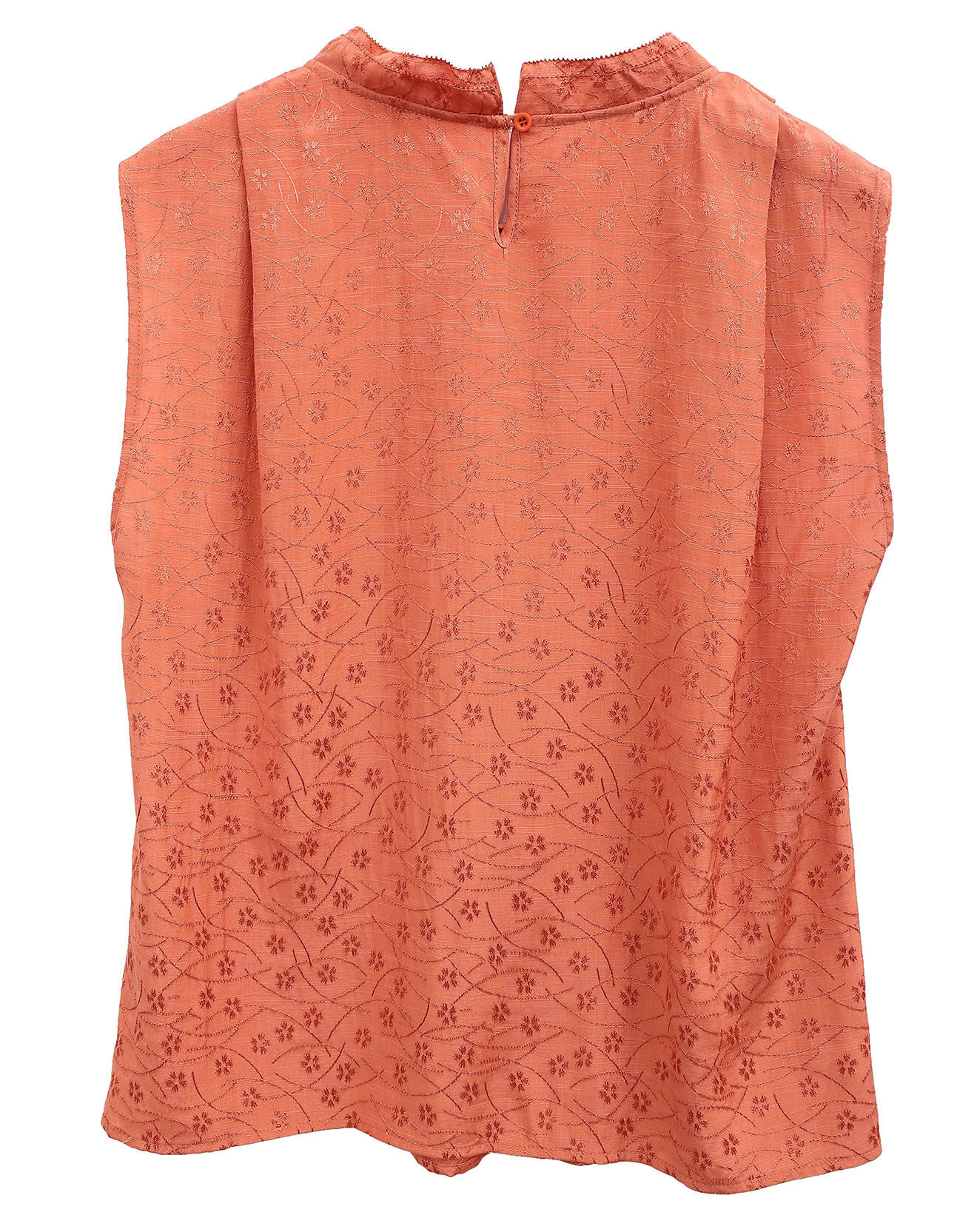 See u Soon Top satiné Lily motifs ton sur ton brique
