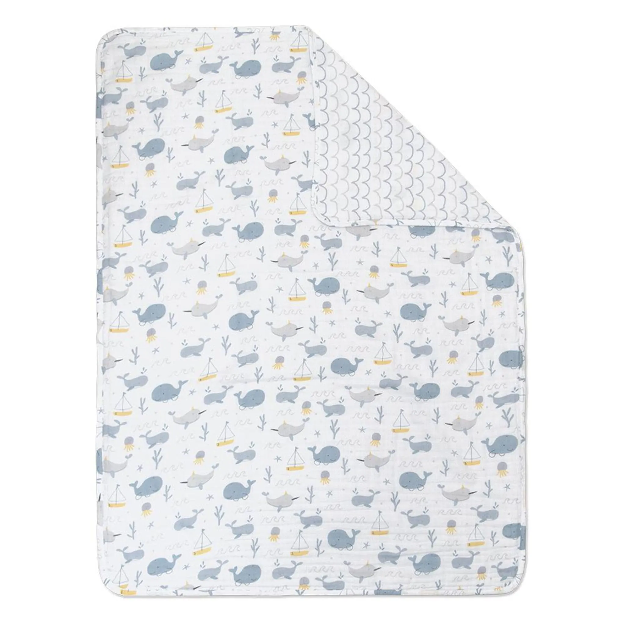 Living Textiles Couverture Mousseline Deluxe -  Baleine