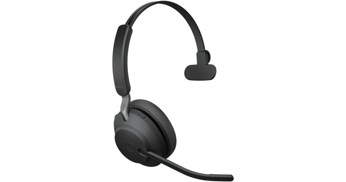 JabraEvolve2 65 on-ear headset  (Zwart, UC, USB-A, Oplader)