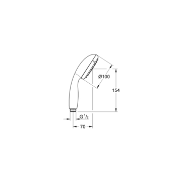 Grohe Vitalio Start handdouche Ø10 cm met 1 stand