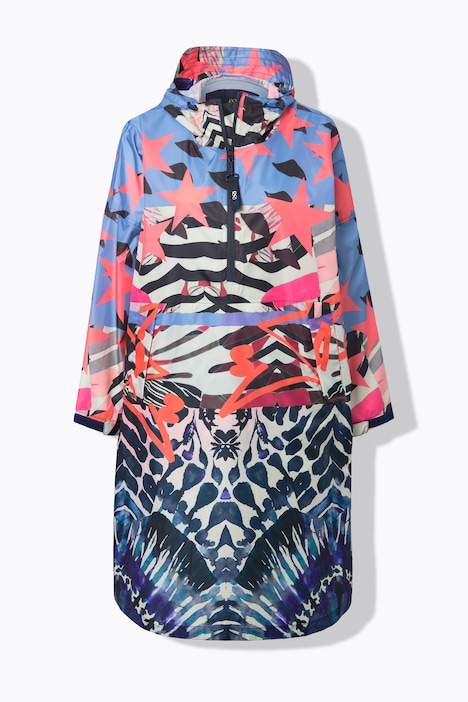 Funktions-Regencape, Unisex, Print, Kapuze