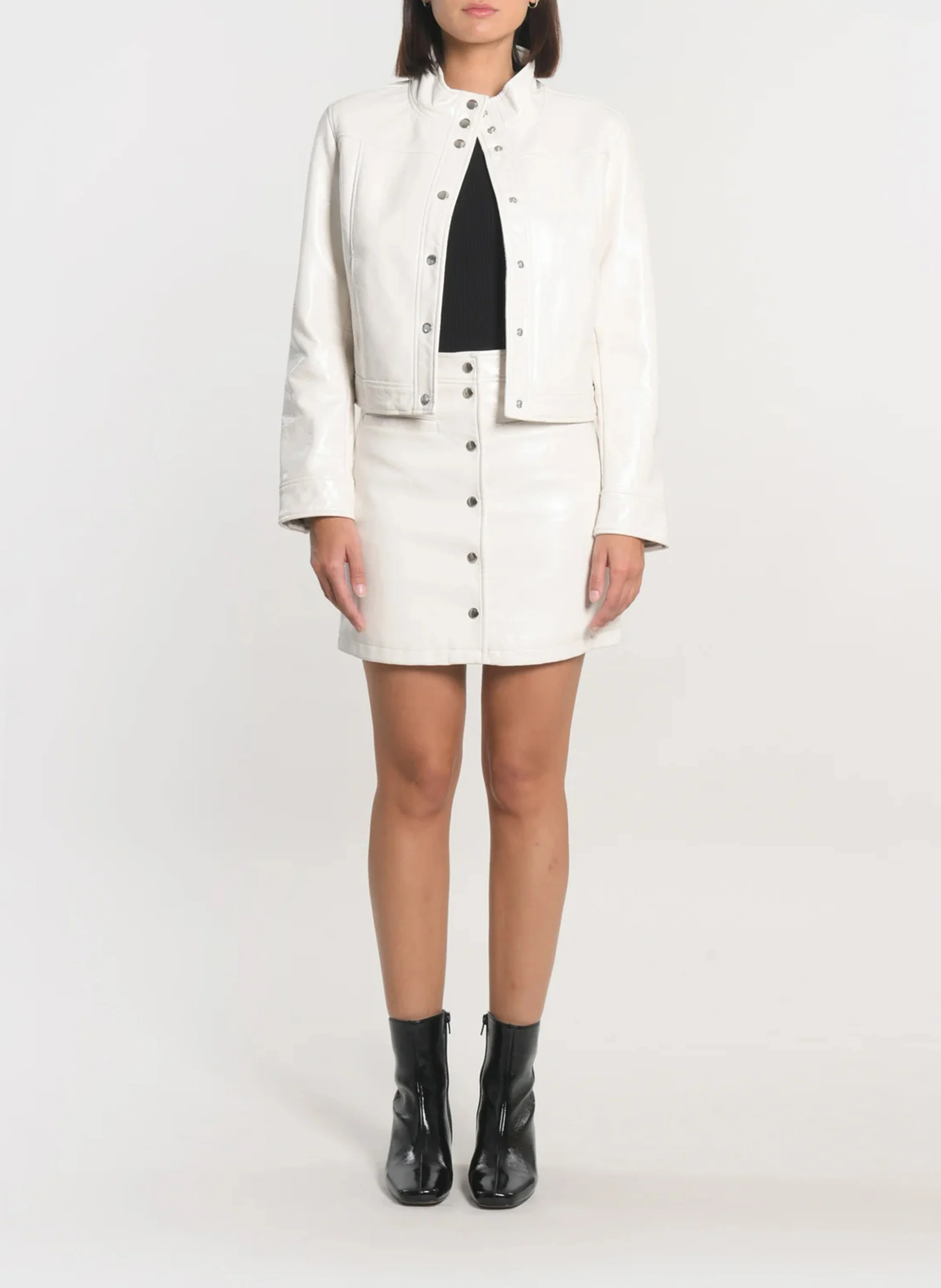 ROSIE - Jupe trapèze courte | Beige