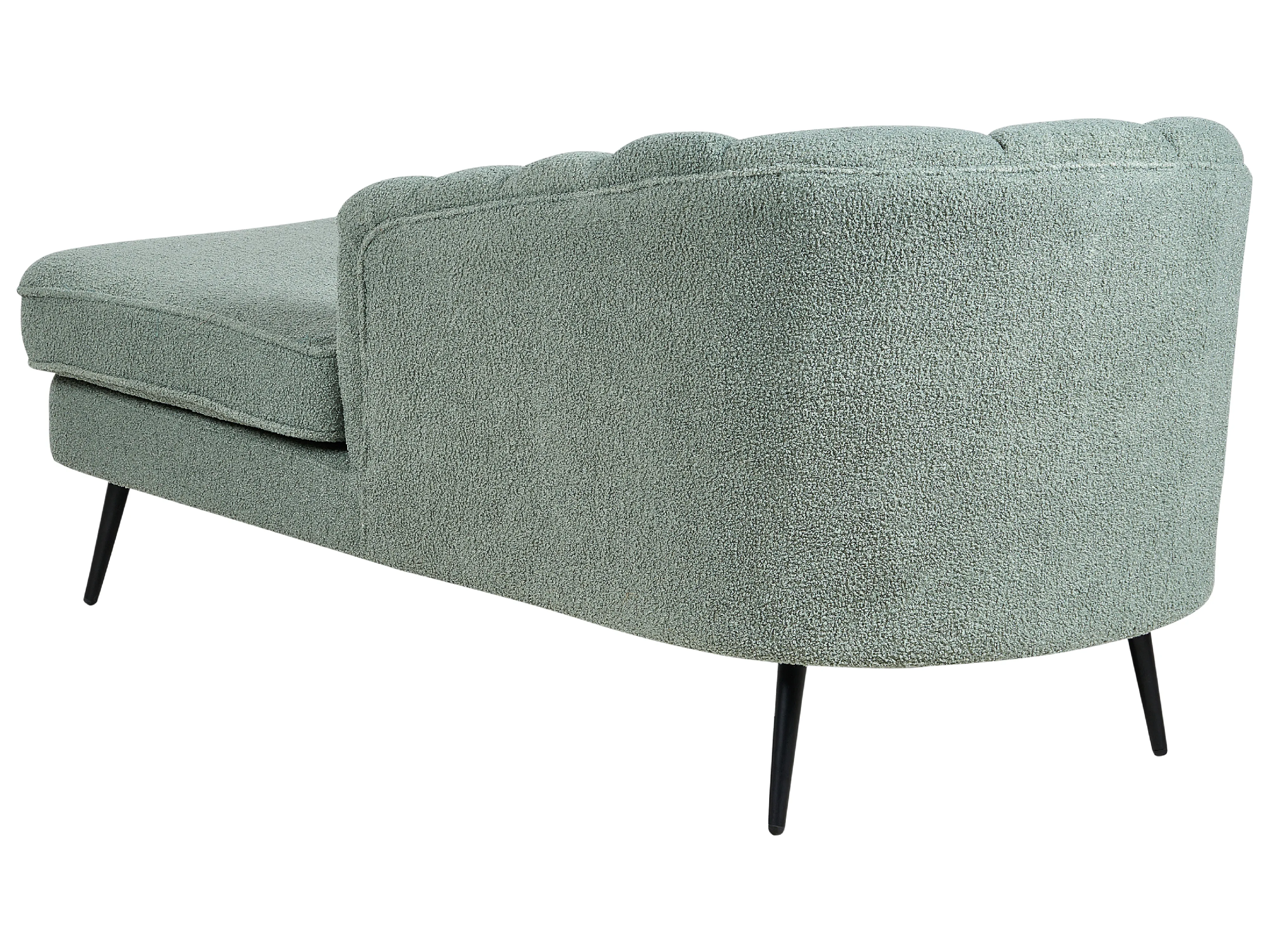 Linkszijdige chaise longue ALLIER Bouclé Groen