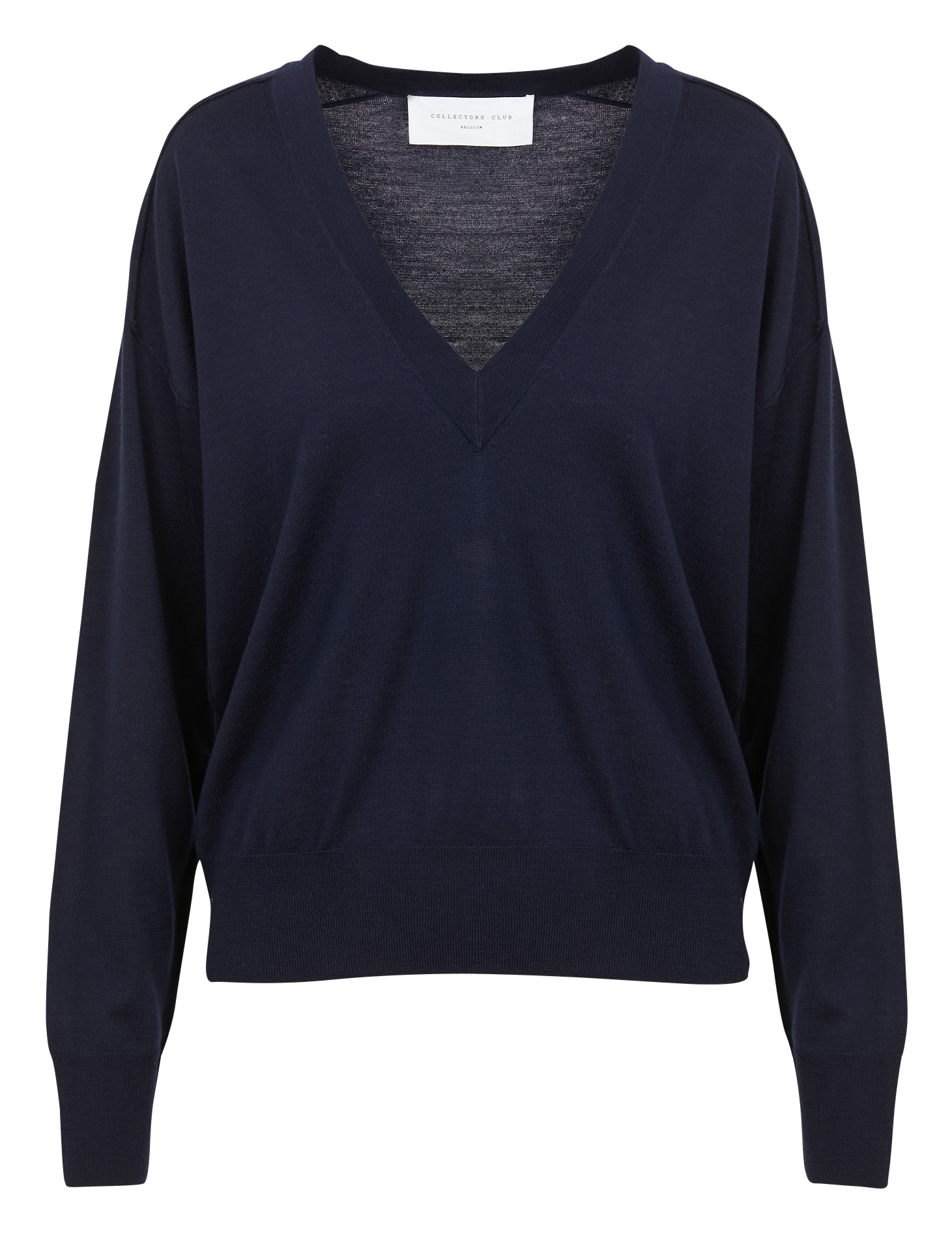KORINNE - Pull col V en laine | Bleu