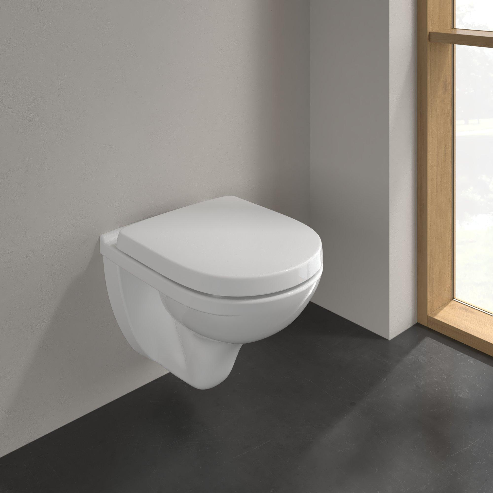 Villeroy & Boch O.novo compact randloos toilet CeramicPlus met softclose zitting wit glans