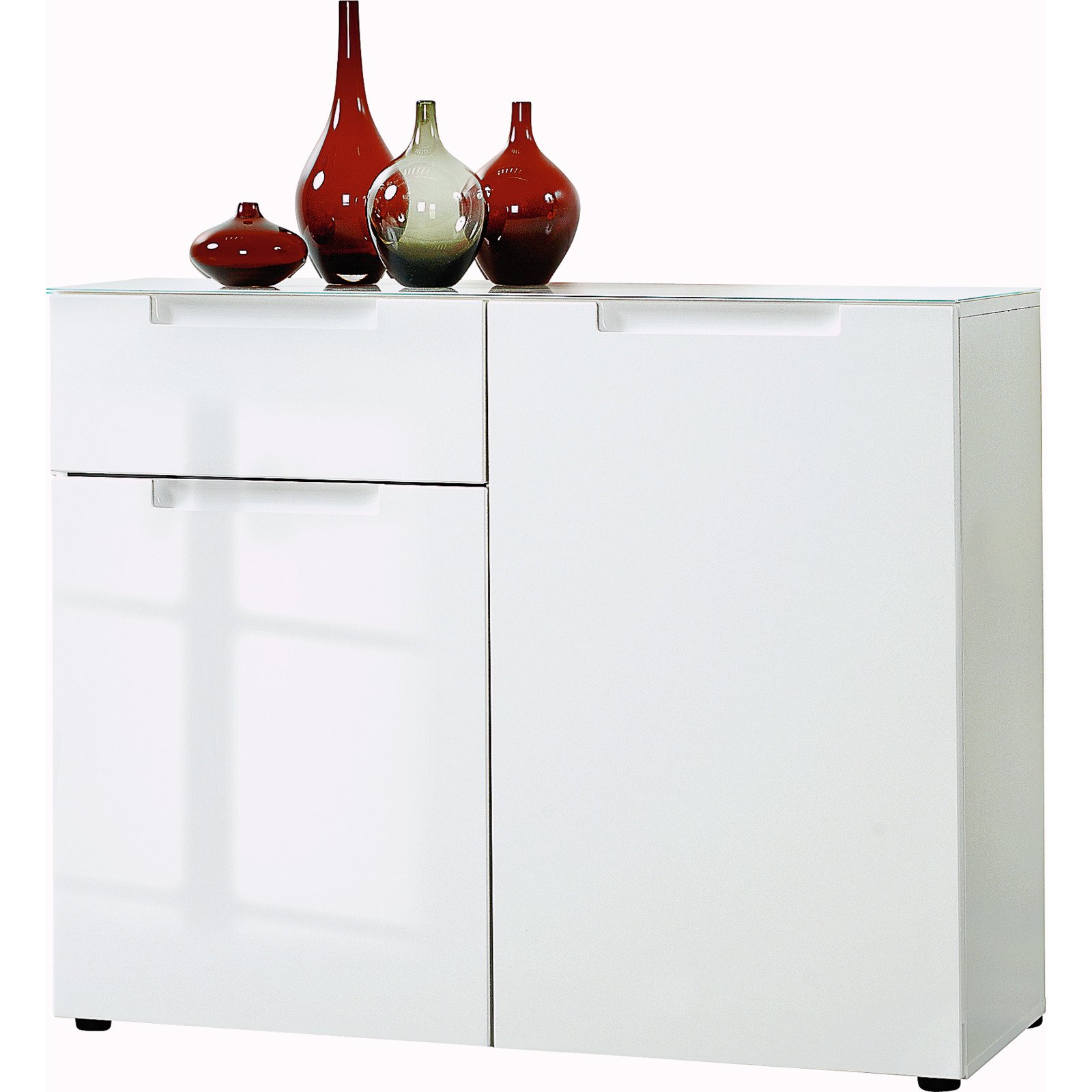 Kommode Mailand Dekor weiss Hochglanz 97 x 79 x 40 cm