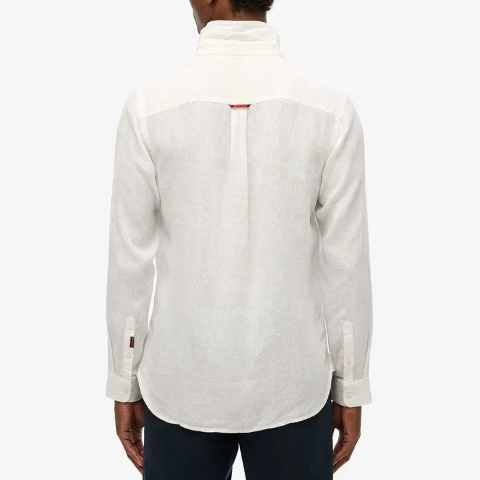 Superdry Vacation Linen LS Overhemd Heren