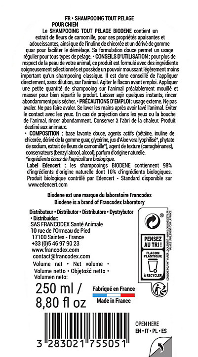 Shampoing tout pelage 250ml